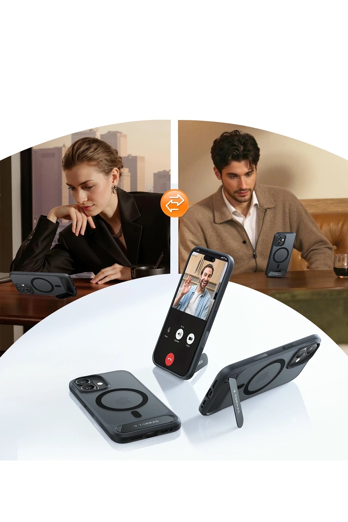 Torras iPhone 17 P Stand Serisi Magsafe Telefon Kılıfı Torras iPhone 17 P Stand Serisi Magsafe Telefon Kılıfı